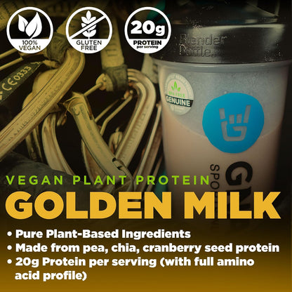 Golden Milk Vegan Protein Powder and Gnarly Performance Greens Blueberry Açai, (11.64 oz)