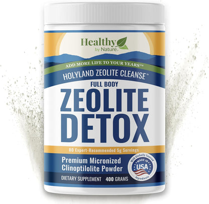 Healthy by Nature Full Body Zeolite Detox Cleanse Powder for Adults | Natural Clinoptilolite Binder Support, Therapeutic Dosing for Women and Men, Supports Energy, Mental Clarity & Gut Health