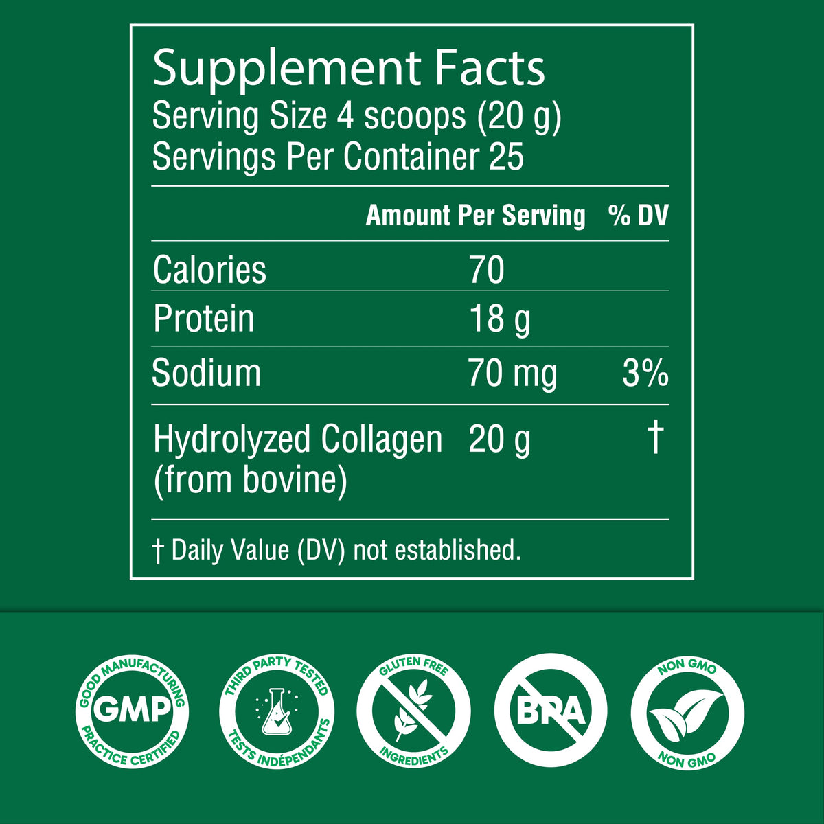 Organika Enhanced Hydrolyzed Collagen Peptides Powder: Easy Absorption Unflavored Collagen Powder for Skin, Hair, Nails, Joints, Muscles, & Gut - Keto, GMO-Free, Grass-Fed (1.1 Pounds)