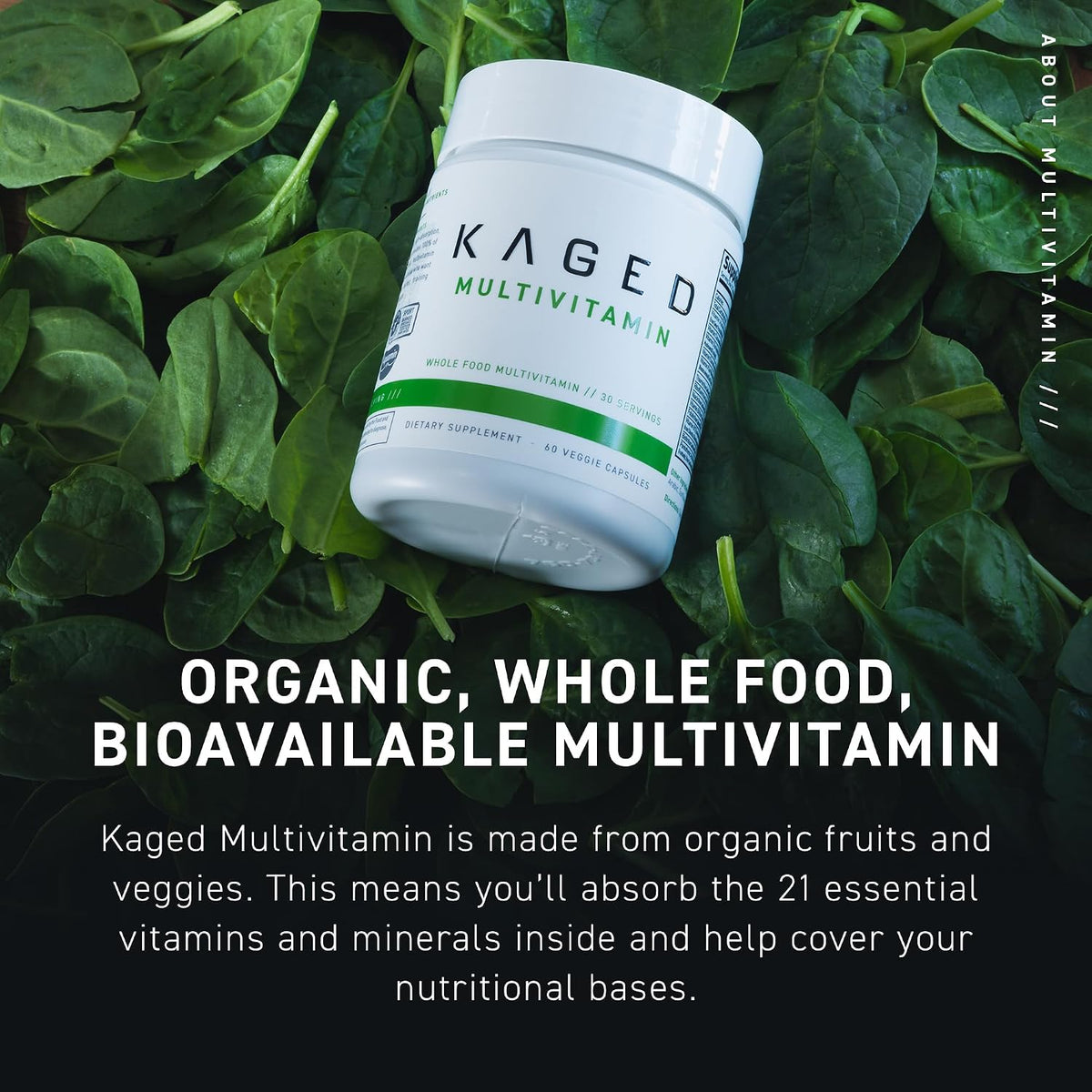 Kaged Multivitamin with Whole Foods Omega 3 Fish Oil Supplement Bundle, Daily Health & Wellness Pack, 60 Servings Multivitamin + 60 Pills Omega 3