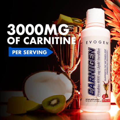 Evogen Carnigen Liquid 3000 | Energy Support | Sour Gummies | 31 Servings