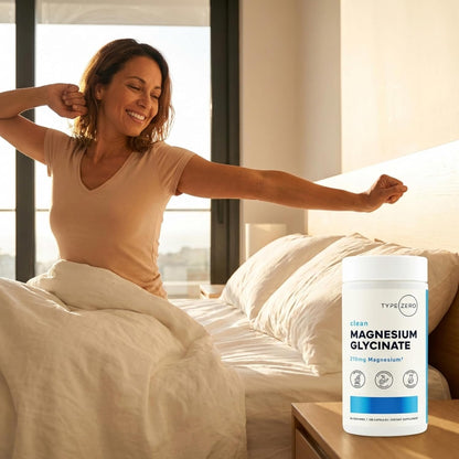 Type Zero Magnesium Glycinate (210mg) 180 Capsules, Gluten-Free, GMO-Free | Natural High Absorption Magnesium Supplement