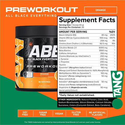 All Black Everything Pre-Workout Powder | Preworkout Energy Drink Mix | 350mg Caffeine | Beta Alanine & Citrulline | Energy Supplement for Men & Women | Baddy Berry | 30 Servings