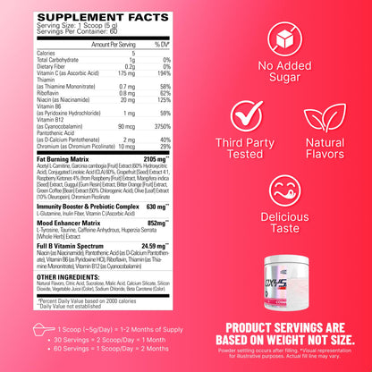 EHP Labs OxyShred Pre Workout Powder - Preworkout Powder with L Glutamine & Acetyl L Carnitine, Energy Boost Drink - Cosmic Blast, 60 Servings