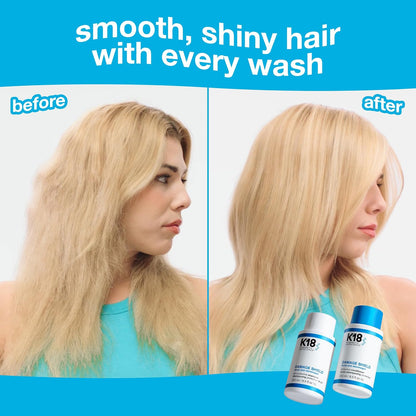K18 Damage Shield Wash Care Set | Full-Size Color-Safe Protective Shampoo + Conditioner Reduces Frizz And Tangles, Maintains Hair Health, Protects From Damage