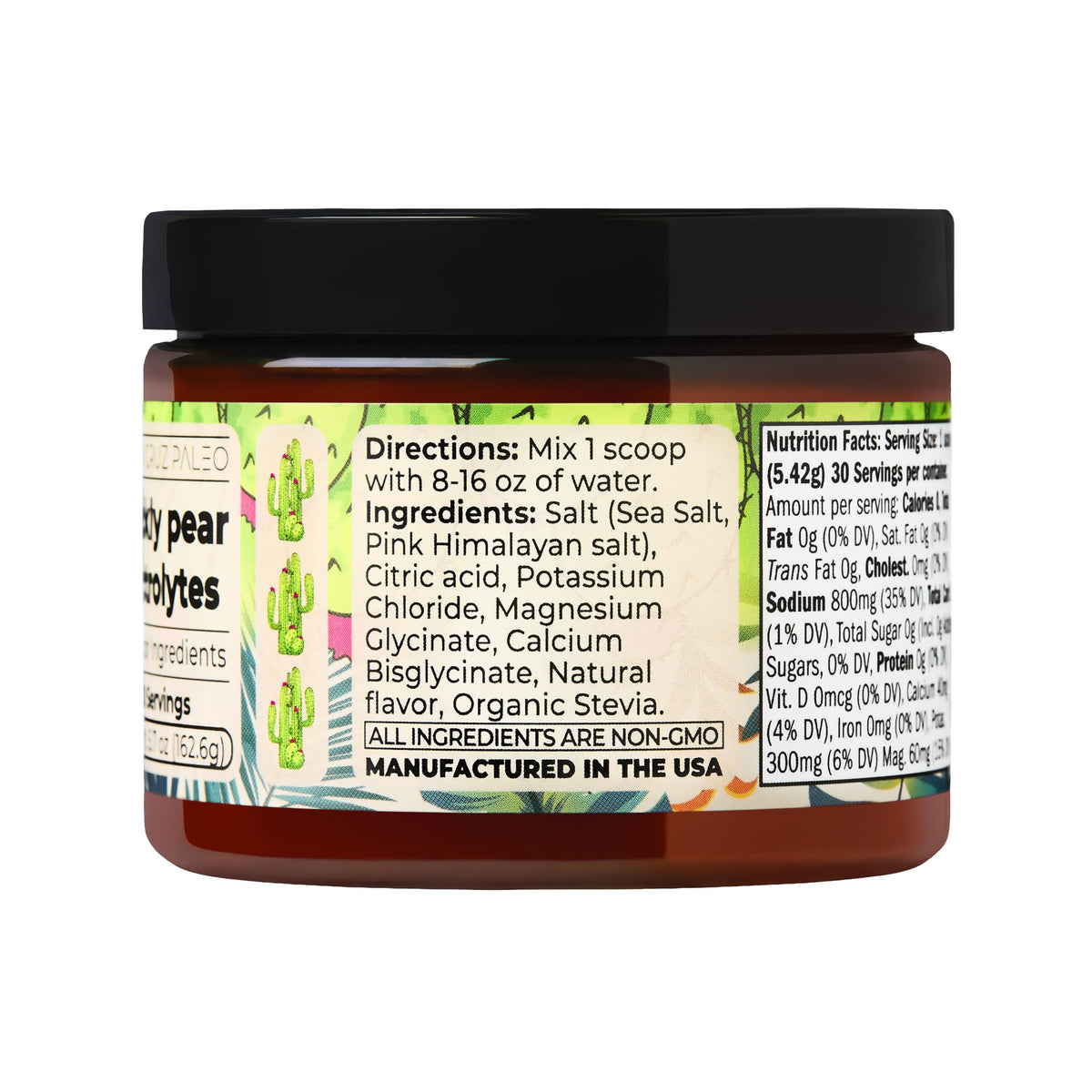 Santa Cruz Paleo Electrolyte Powder, Cherry Limeade, Sugar Free Hydration Drink Mix with Himalayan Pink Salt, Sea Salt, Magnesium Glycinate, Potassium Chloride, Sweetened with Stevia, 30 Servings