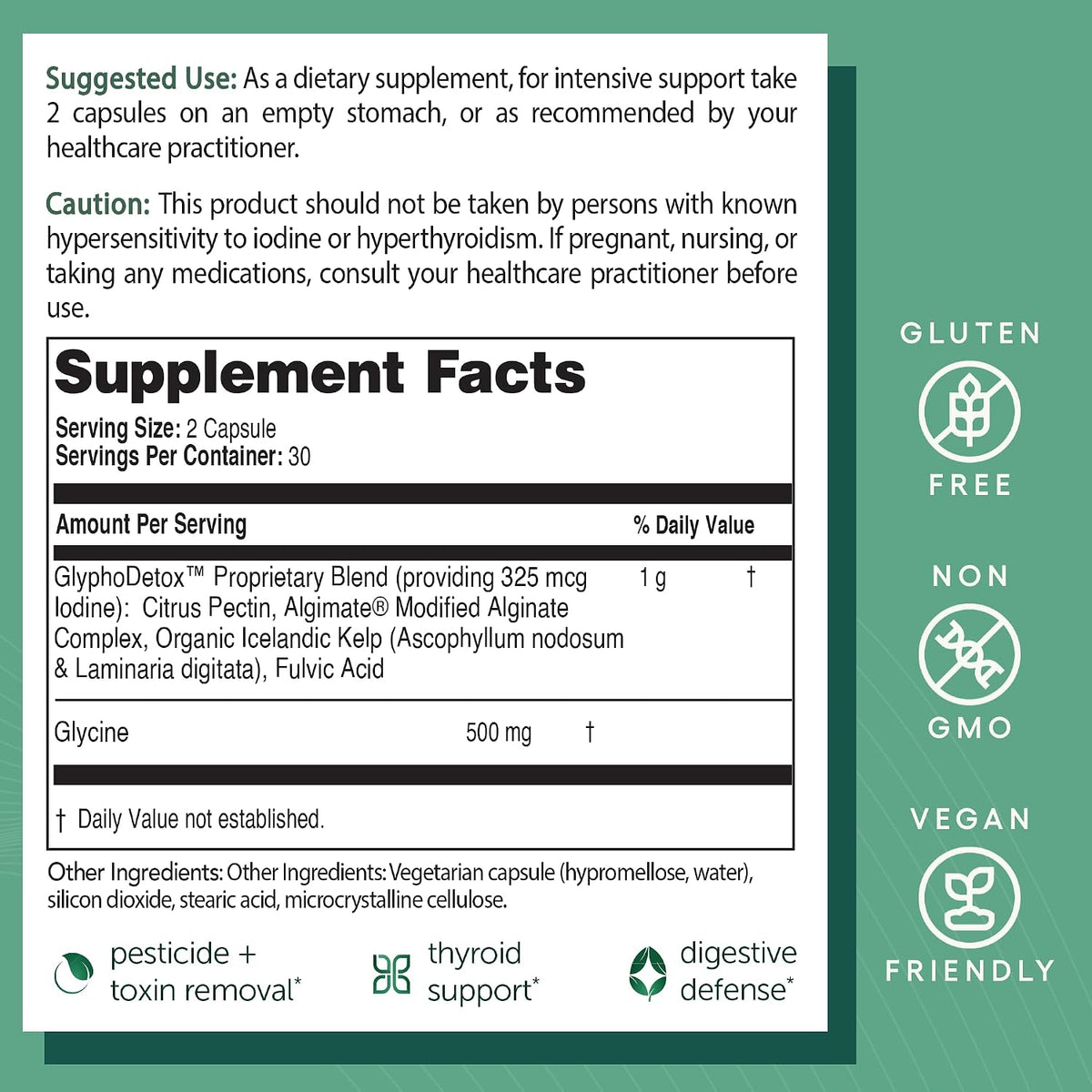 EcoNugenics Detox Rescue Supplement Bundle for Men & Women – PectaSol Modified Citrus Pectin Fiber + 2 GlyphoDetox Bottles — Safely Removes Pesticides & Agricultural Toxins, Offers Total-Body Support
