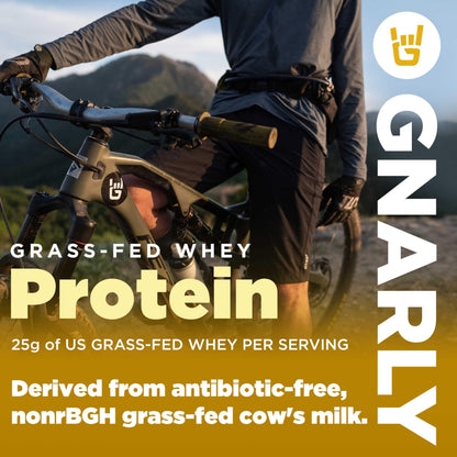 Gnarly Nutrition Vanilla Protein Powder – NSF Sport Certified – 25g Protein, Muscle Repair – Grass Fed Whey Powder, Smooth Taste – Vanilla, 32 oz