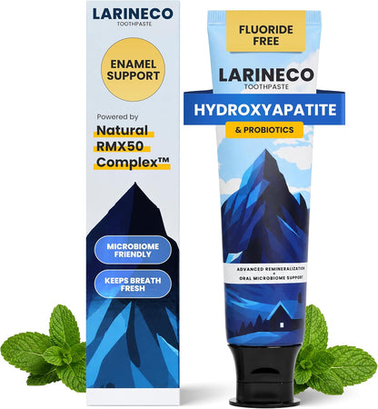 Larineco Nano Hydroxyapatite Toothpaste – Sulfate Free Remineralizing Toothpaste – Enamel Care, Gentle Whitening, Sensitive Teeth – 4oz