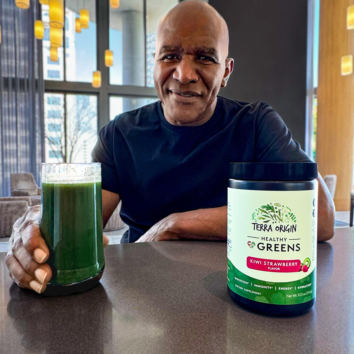 TERRA ORIGIN Greens Superfood Powder | Green Juice Powder with Probiotics & Enzymes | Plant Based Super Greens for Energy, Gut & Immune Support | Vegan, Non-GMO | 30 Servings Tropical Passionfruit