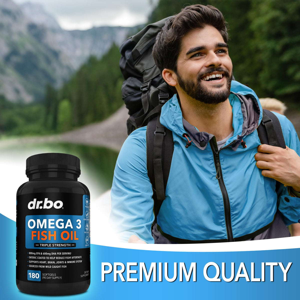 Omega 3 Fish Oil Supplements - Triple Strength Fish Oil Omega 3 Supplements 2000mg EPA DHA Women Men - Triple Strength Natural Omega3 Supplement 2000mg EPA DHA Fatty Acids 1000mg Burpless 60 Softgels