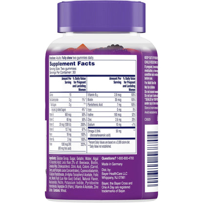 One A Day Women's Prenatal Gummies, 60 Count