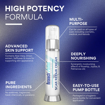 RV Scar Repair - Nourish Skin, Reduce Old & New Scars - Vegan Friendly Gel - 1 Bottle
