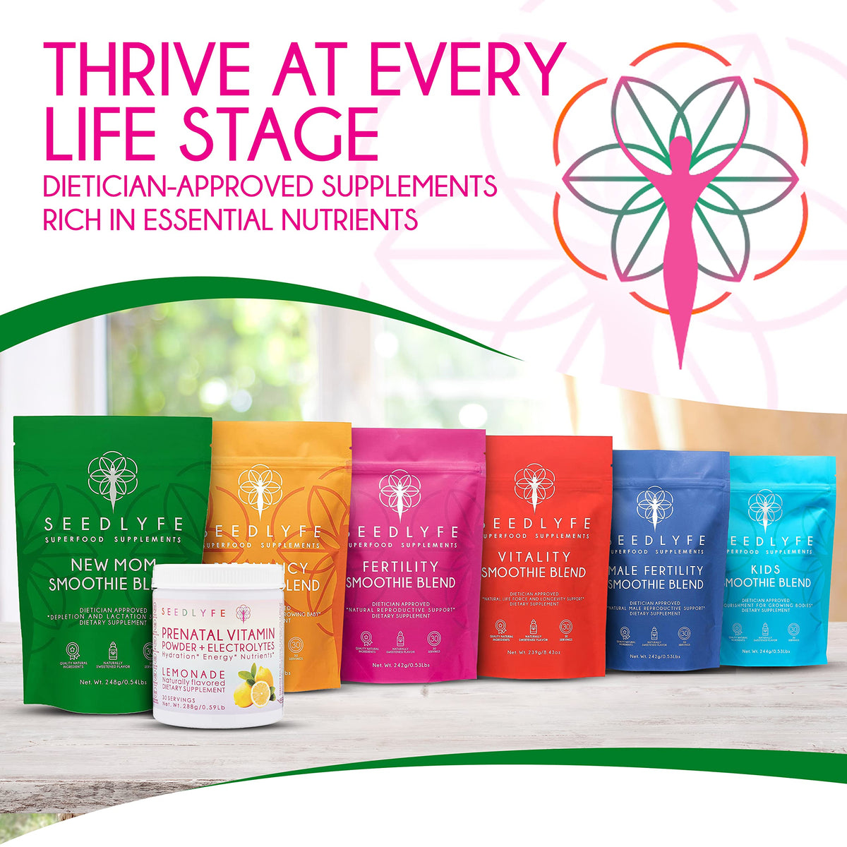 seedlyfe New Mother Postnatal Supplement Care Bundle - Lactation Superfood Smoothie