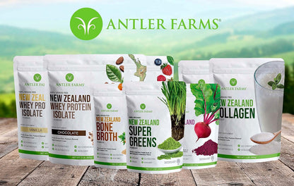 Antler Farms New Zealand Whey Protein Isolate Bundle - 2 lb | Grass Fed Whey Protein Powder Bundle, 7 Ingredients, Pure and Clean, Cold Processed, Rapidly Absorbed, 2 lbs