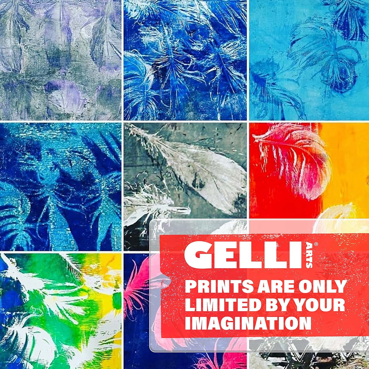 Gelli Arts 5" X 5" 10 Plates Gel Printing Plates - Gel Plate Class Pack, Reusable Printing Items, Printmaking Supplies for School, Clear Monoprinting, Items for Art Classes