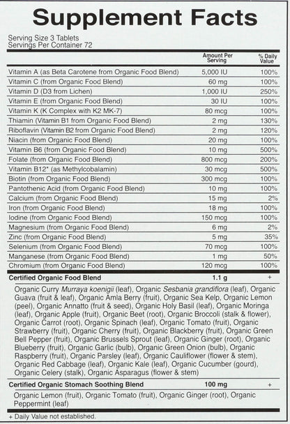Garden of Life Organic Mykind Prenatal Multivitamin, 216 CT
