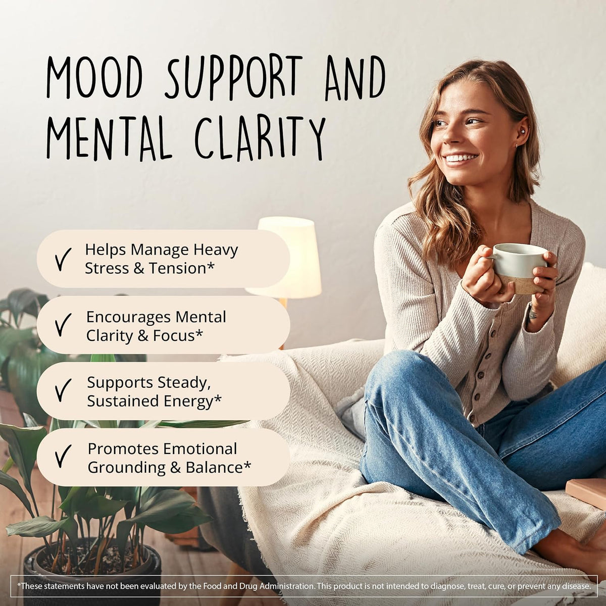 Joy-Filled Mood Support Supplement + St. John's Wort, Plant-Based, 120 Ct