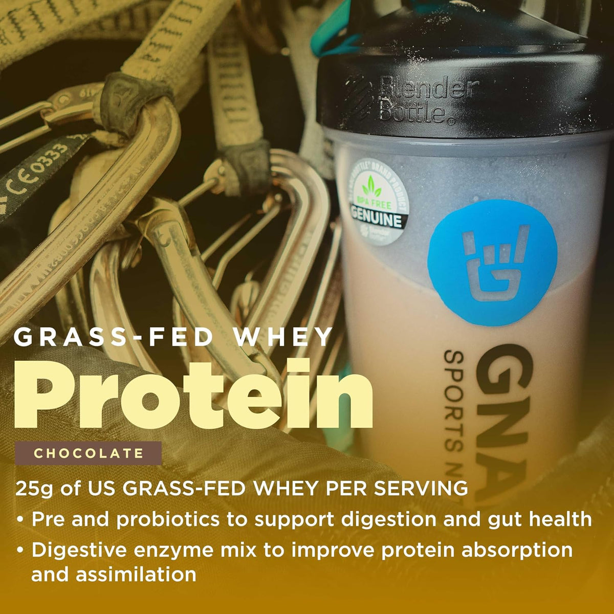 Gnarly Nutrition Creatine Powder, Unflavored (16.05oz) and Gnarly Whey Grass-Fed Protein Supplement, Chocolate (32.0oz)