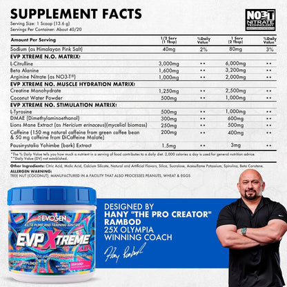 Evogen EVP Xtreme NO + EVP AQ Bundle – Pre Workout Stack for Men & Women | Energy, Pump, Vascularity & Hydration | Sugar Free | Sour Candy & Unflavored