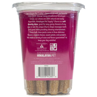 Himalayan Dog Chew Churro, Soft Yak Cheese Treat, Peanut Butter, 4 Sticks | 100% Natural, Soft Density Dental Support, Gluten Free, Healthy Safe Dog Treats for All Breeds and Ages, Lactose & Grain Free