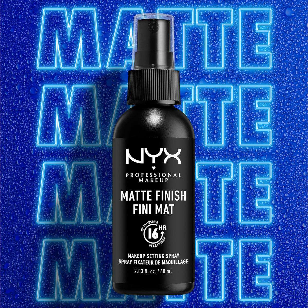 NYX PROFESSIONAL MAKEUP Makeup Setting Spray - Matte Finish, Long-Lasting Face Mist for up to 16HR Wear, Vegan Formula