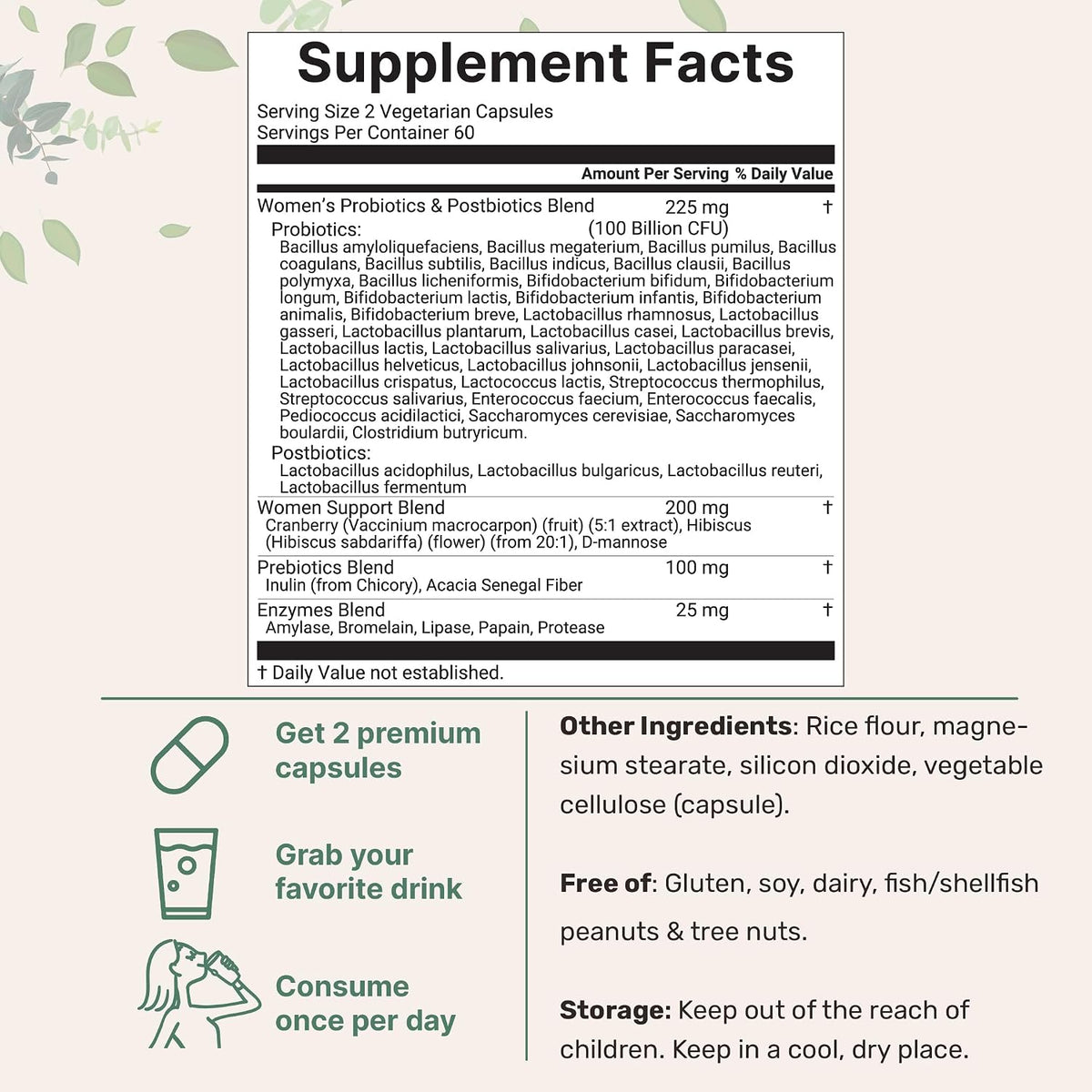 Micro Ingredients 8-in-1 Multi Collagen Powder & Women’s Probiotics 100 Billion CFU Veggie Capsules | 2 Pack | Hydrolyzed Peptides + Hyaluronic Acid & Vitamin C | 40 Strains + Cranberry & D-Mannose - PrimeBioHealth - canada supplements