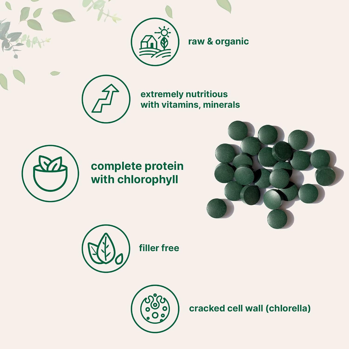 Micro Ingredients Organic Chlorella Spirulina 3000mg Tablets & Vitamin D3 5000iu + K2 100mcg Bundle 2 Pack | Cracked Cell Wall, Rich in Vegan Protein & Chlorophyll | Essential Sunshine Vitamins - PrimeBioHealth - canada supplements