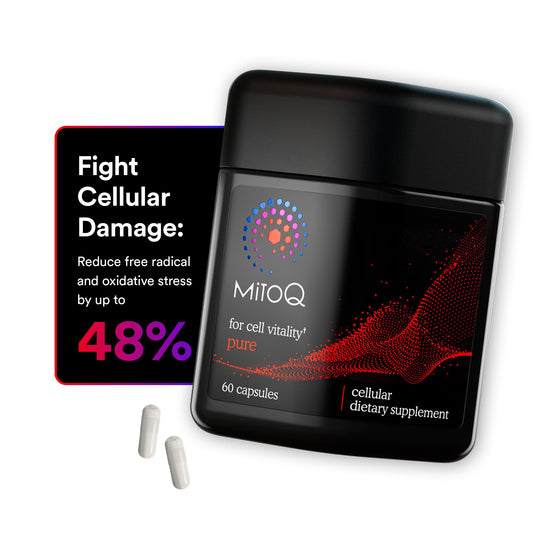 MitoQ Pure Advanced Mitochondria Supplement - Superior Bioavailability to CoQ10 - Patented Vitality Supplement for Sustained Energy, Heart Health, Metabolic Support, and Healthy Aging (60 Capsules) - PrimeBioHealth - canada supplements