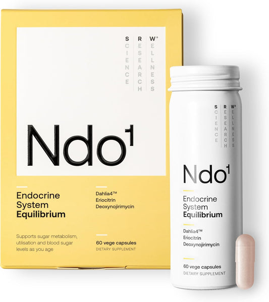 Ndo¹ Equilibrium | Blood Sugar Support Supplement | Glucose Metabolism, Hormone Balance & Healthy Aging | Breaks Down Carbohydrates Effectively | 60 Vege Capsules - PrimeBioHealth - canada supplements