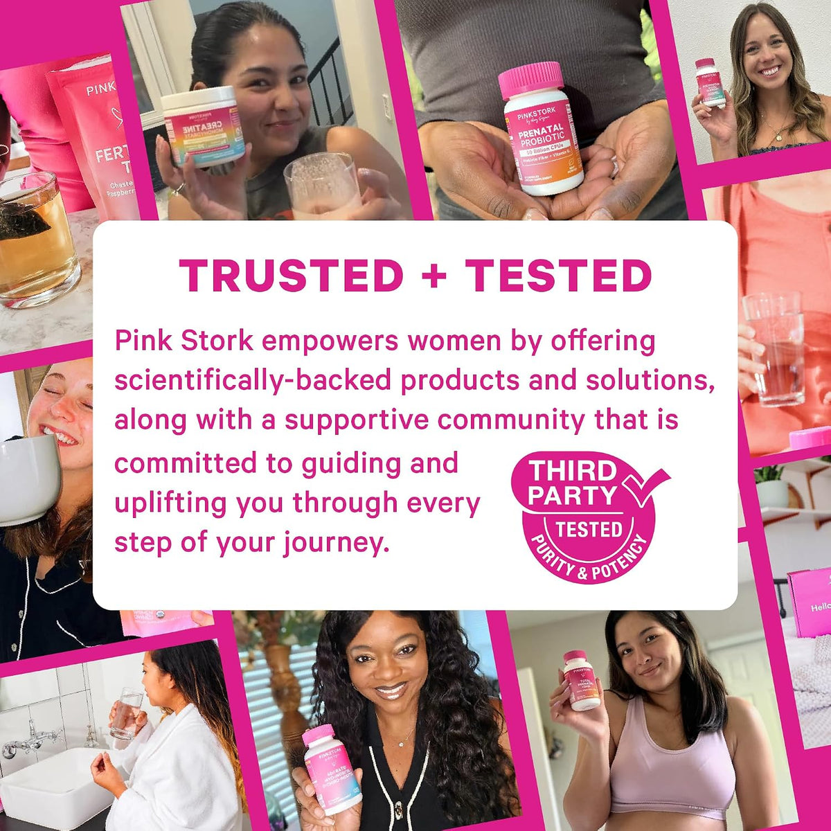 Pink Stork PMS Supplement for Women - Vitex, Ashwagandha, Maca Root & 10 Vitamins & Minerals to Support Hormone Balance, Mood, Bloating, Period Regularity - 60 Capsules - PrimeBioHealth - canada supplements