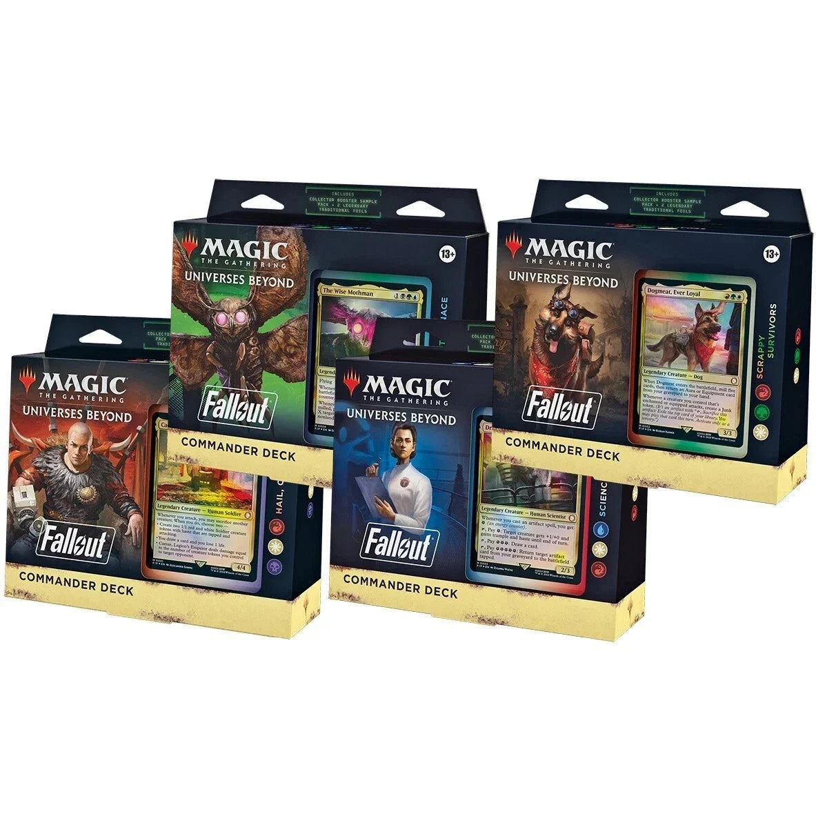 Commander Deck Fallout PIP MTG Case set of 4 decks