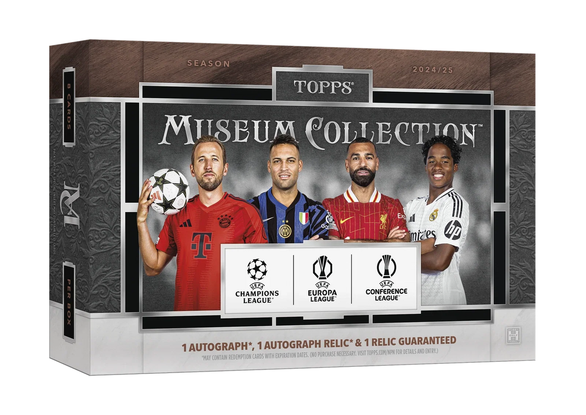 2024-25 TOPPS MUSEUM COLLECTION UCC HOBBY BOX (2 AUTOs) UEFA Soccer New QTY