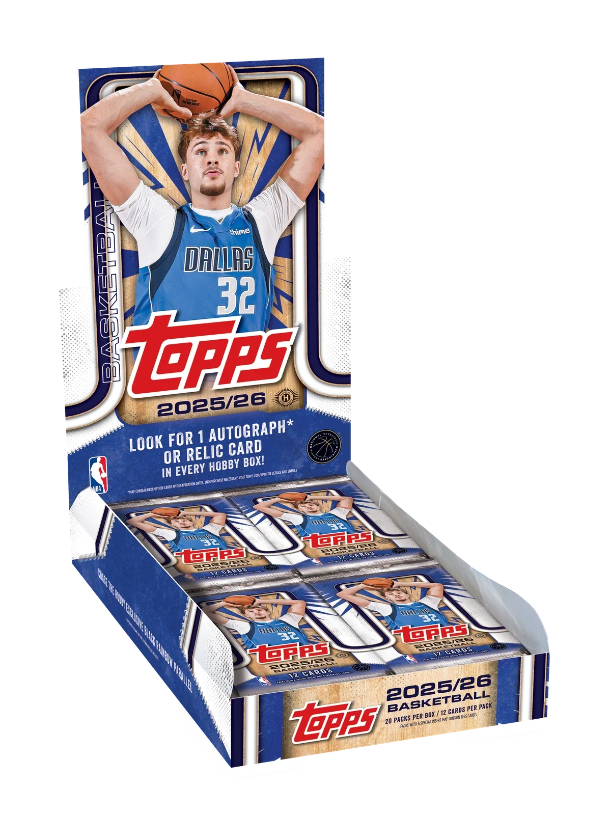 2025/26 Topps HOBBY BOX (1 AUTO or RELIC) NBA Basketball Brand New Sealed QTY
