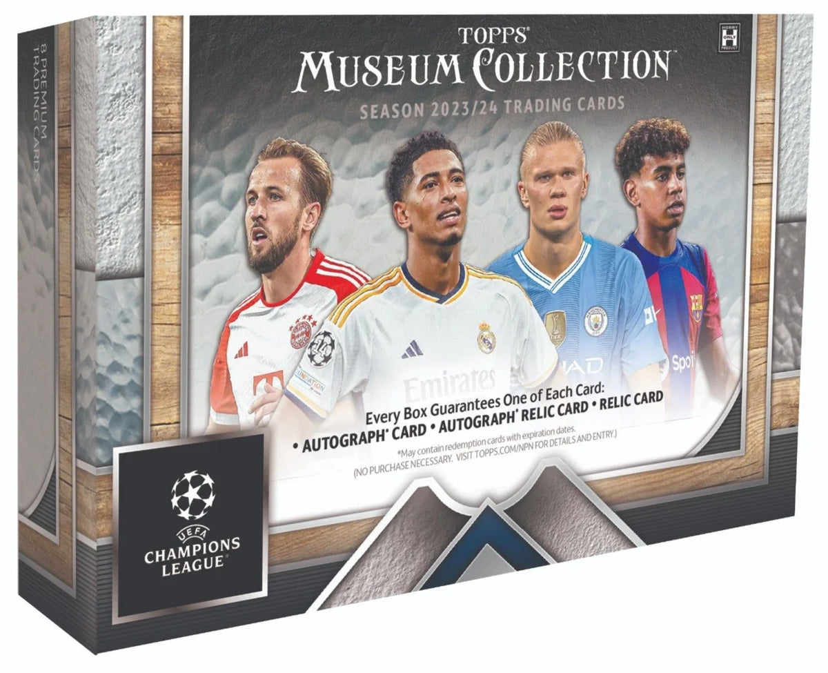 2023-24 TOPPS MUSEUM COLLECTION UEFA HOBBY BOX (2 AUTOs) UCL Soccer Brand New