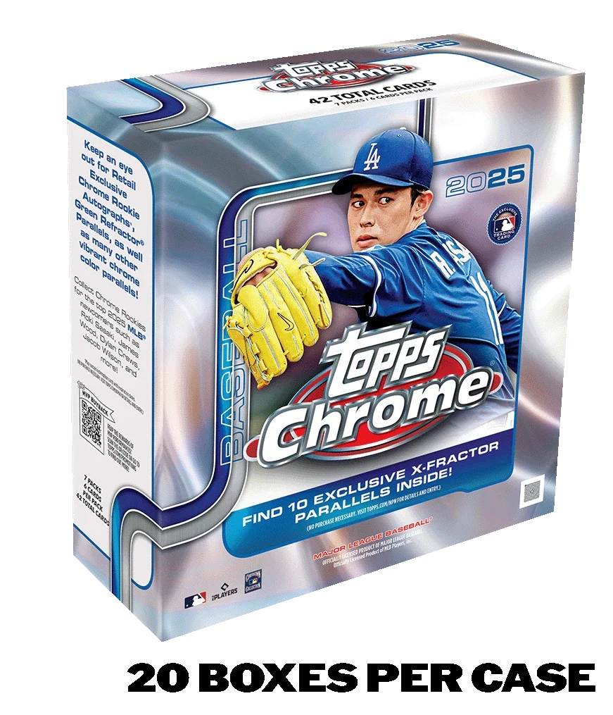 2025 TOPPS CHROME MEGA BOX 20-BOX CASE MLB Baseball Brand New Factory Sealed QTY