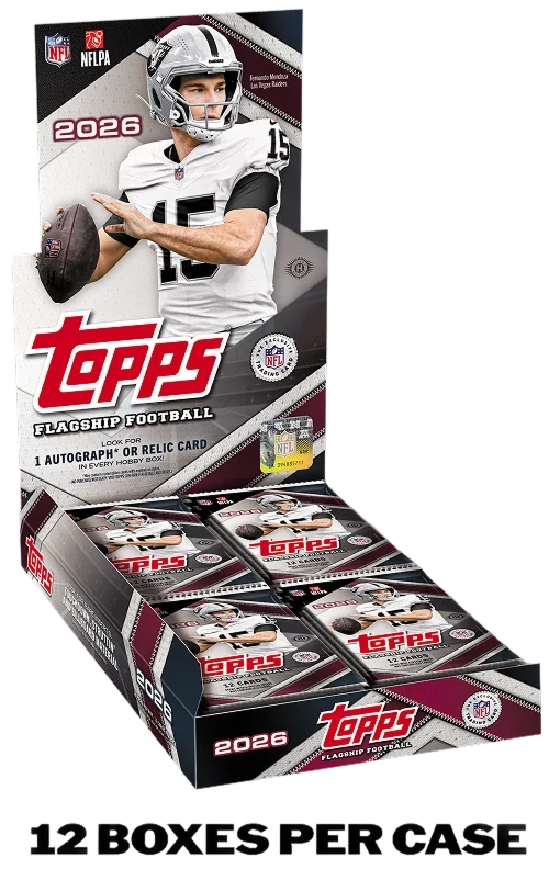 2026 TOPPS FLAGSHIP FOOTBALL 12-BOX HOBBY CASE NFL Brand New Sealed In-Hand QTY