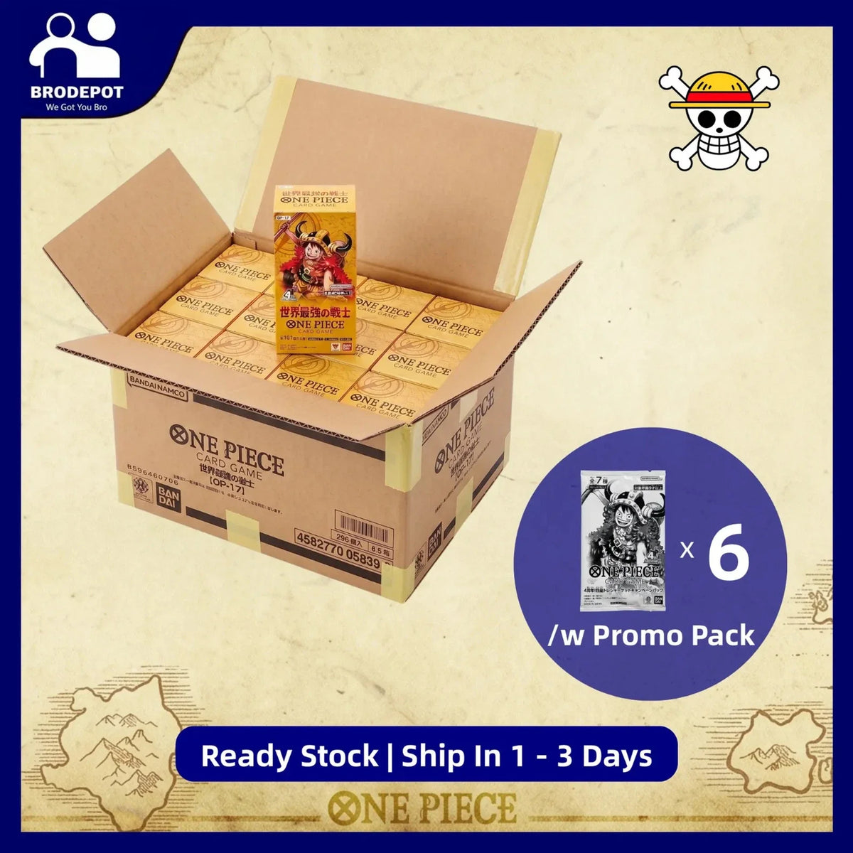 One Piece TCG OP-17 World's Strongest Warriors Japanese factory Sealed Case