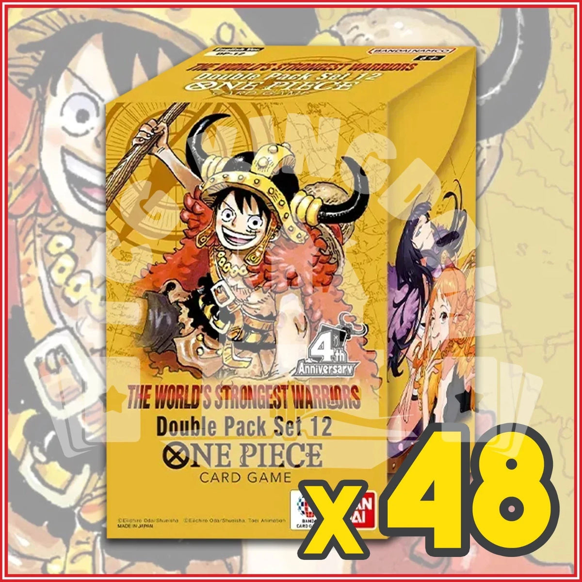One Piece English The World's Strongest Warriors Double Pack Set 12 Display Case