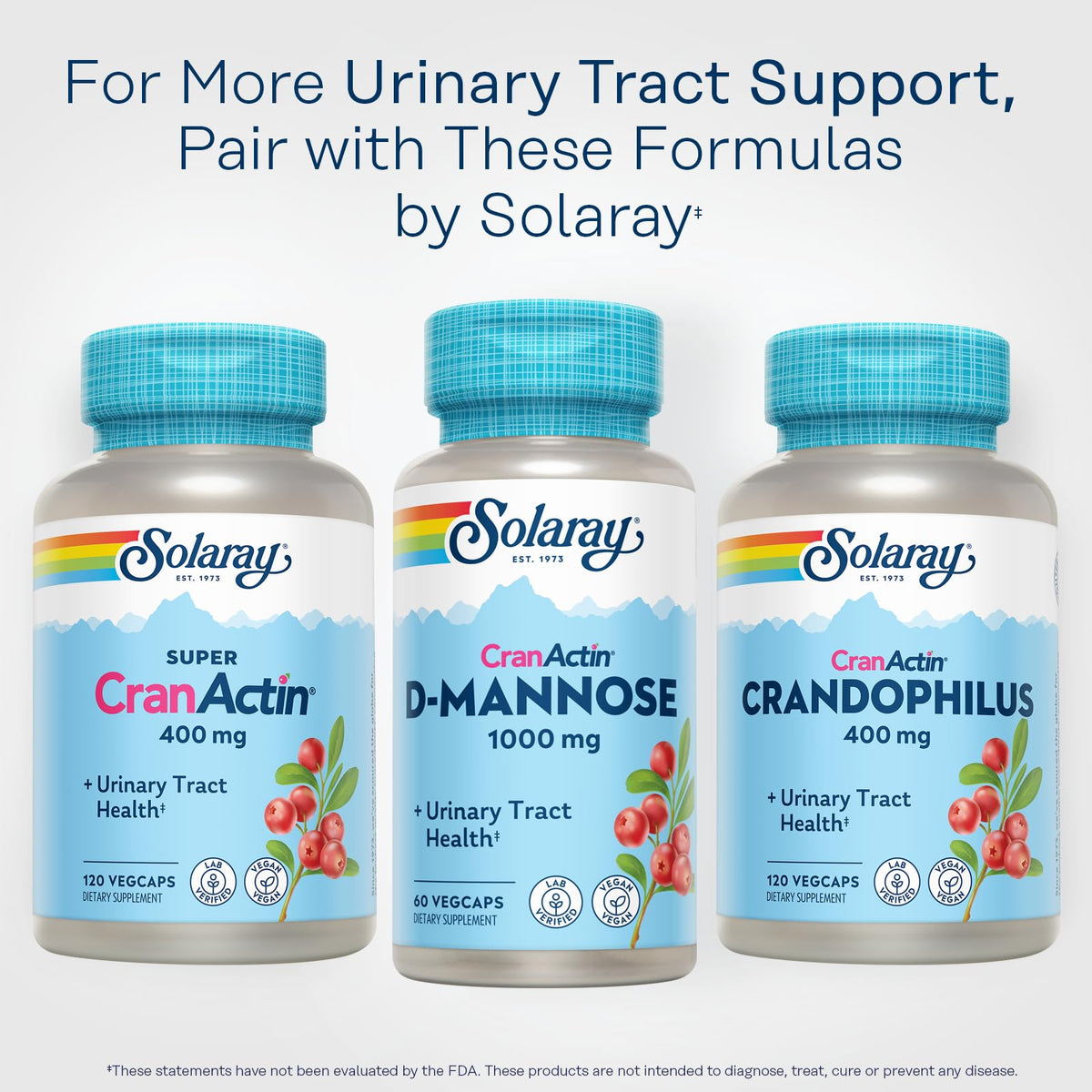 Solaray D-Mannose 1000mg with CranActin Cranberry Supplement 400mg, Urinary Tract Health & Bladder Support Capsules with Vitamin C, Vegan, 60 Day Guarantee, 75 Servings, 150 VegCaps - PrimeBioHealth - canada supplements